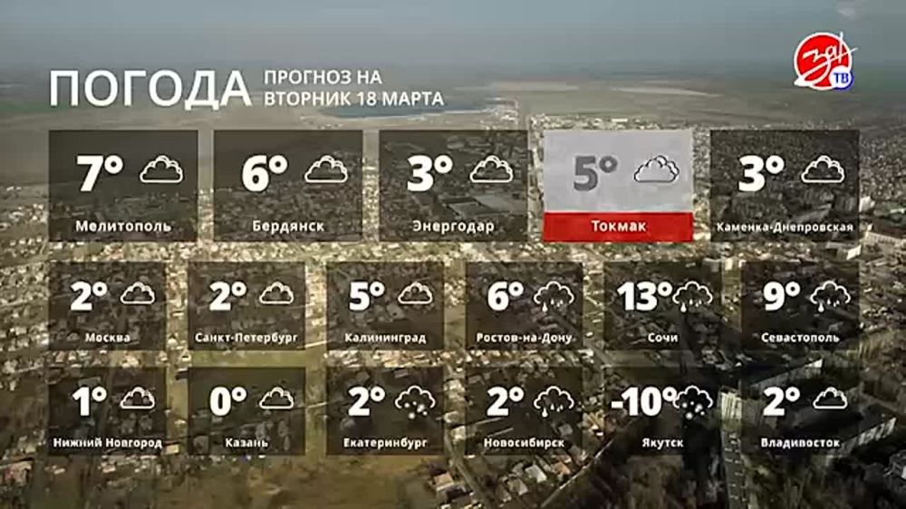 Прогноз погоды на вторник 18 марта