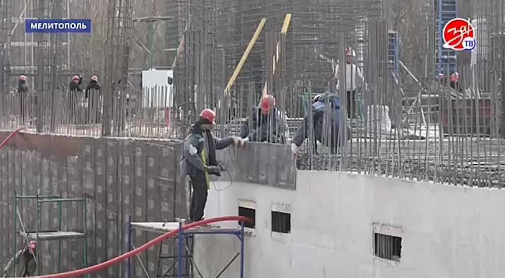 Строительство второго корпуса педиатрического центра в Мелитополе вышло на уровень первого этажа