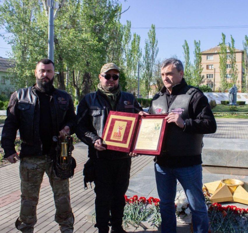 Сергей Золотарёв: Мелитополь встретил мотопробег &quot;Дороги Победы&quot;
