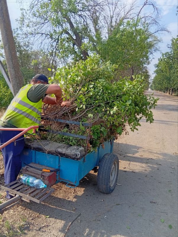 На территории Фруктовского территориального округа работники МУП «Жилсервис» проводят благоустройство в селе Долинское На территории Фруктовского территориального округа работники МУП «Жилсервис» проводят благоустройство в селе Долинское