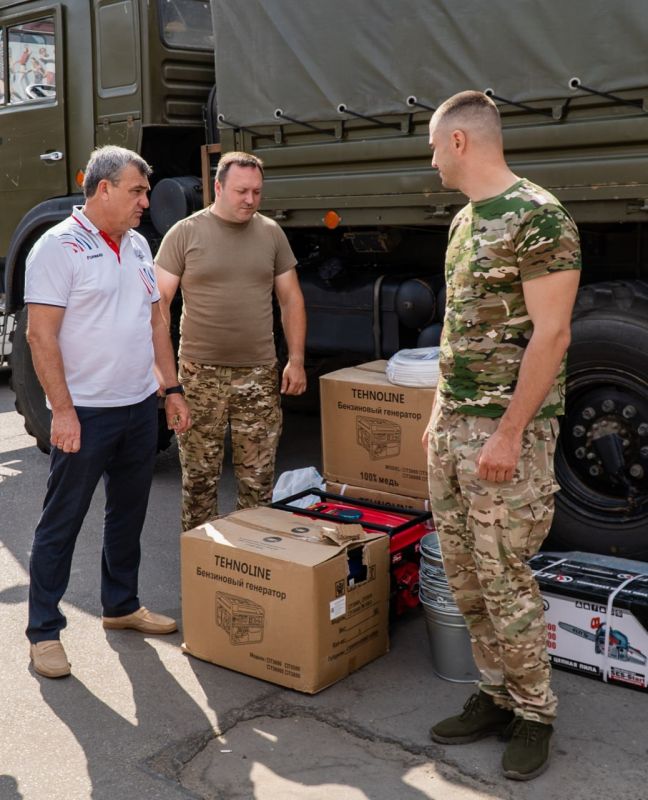 Сергей Золотарёв: Всё для Победы!. Сегодня передали гуманитарную помощь военнослужащим, выполняющим боевые задачи на Запорожском направлении