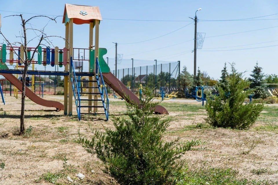 В запорожском селе Данило-Ивановка благоустроили спортплощадку