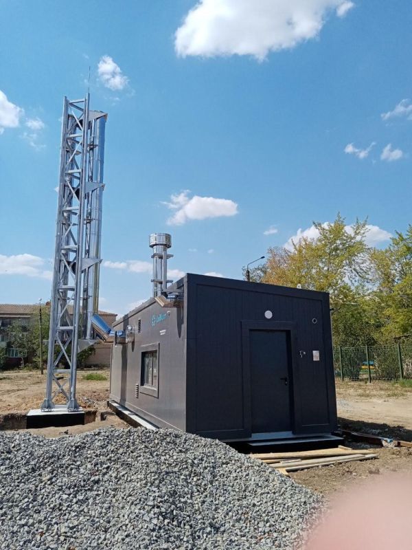 Котельную во Фруктовом установили на бетонный фундамент Котельную во Фруктовом установили на бетонный фундамент