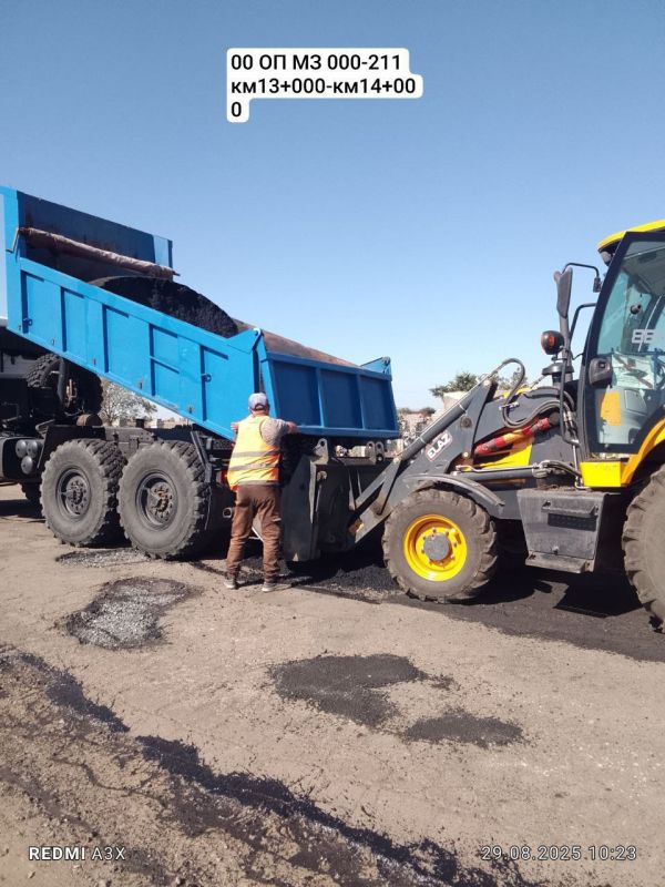 Ямочный ремонт продолжается в Запорожской области Ямочный ремонт продолжается в Запорожской области