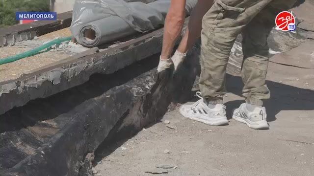 В Мелитополе продолжается капитальный ремонт многоквартирных домов
