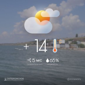 Переменная облачность будет в Запорожской области в четверг