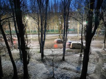 В Мелитополе пошёл первый снег