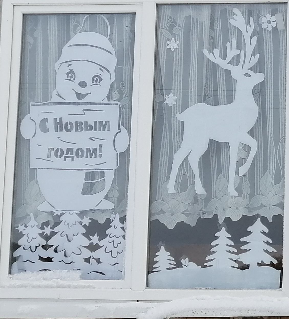 Новогодние окна — волшебство с детства!