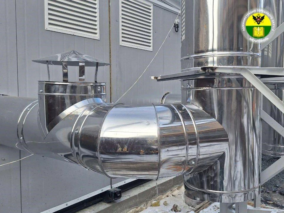 В Мелитополе завершают монтаж новой блочно-модульной котельной