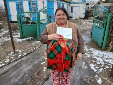 94 года жизни и мужества!. Свой день рождения отметила жительница села Новобогдановка, труженица тыла льготной категории, Антонина Ильинична Гречаная (12 февраля 1932 г.р.)