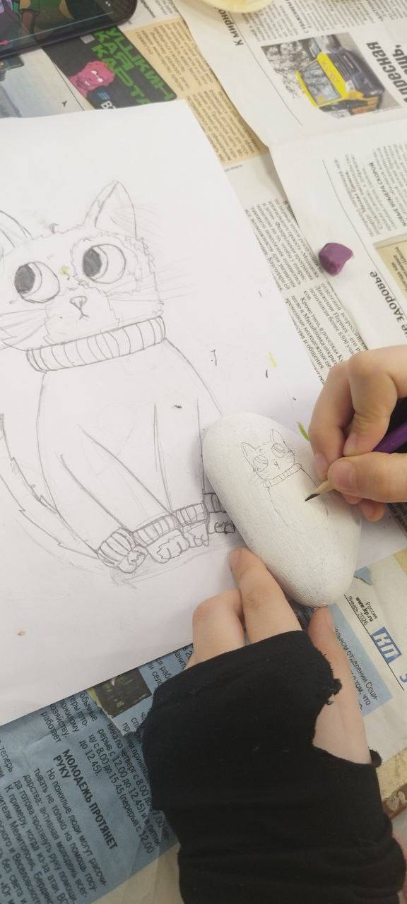 Мастер-класс «Портреты кошек на крымской гальке»