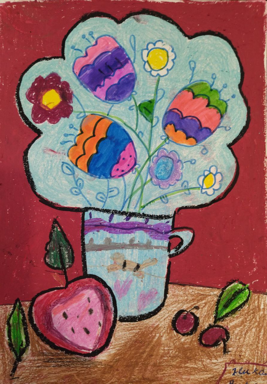 Дышит радостью картина,. В ней всё к месту, всё едино Дышит радостью картина,. В ней всё к месту, всё едино