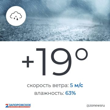 Дождливая погода будет в Запорожской области в субботу