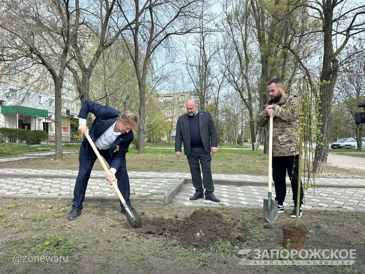 В Мелитополе посадили вербу, выращенную космонавтом Андреем Борисенко