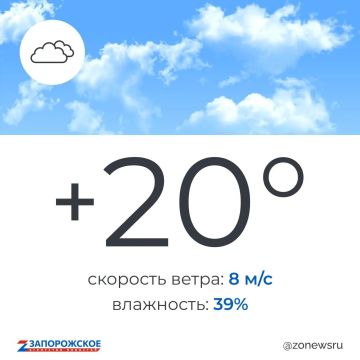 Облачно с прояснениями будет в Запорожской области в четверг