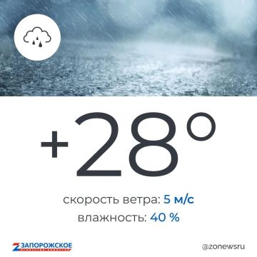 Дождь будет в Запорожской области во вторник
