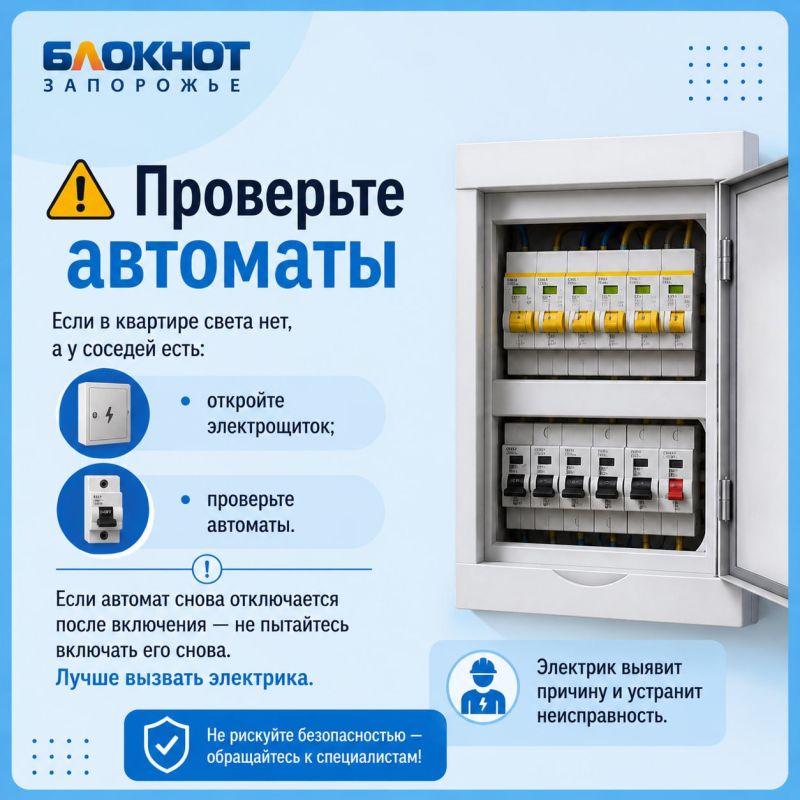 Как избежать поломки техники после восстановления света в Запорожской области Как избежать поломки техники после восстановления света в Запорожской области