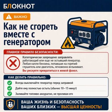 Как безопасно пользоваться генератором, чтобы не сгореть вместе с ним?