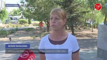 Предприятие «Благоустройство» продолжает системную работу по уходу за общественными пространствами Мелитополя