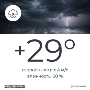 Дождь с прояснением ожидается в Запорожской области во вторник, 21 июля