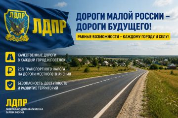 ЛДПР предлагает программу «Дороги малой России»