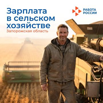 41 тысяча рублей – средняя зарплата по вакансиям в сфере сельского хозяйства в Запорожской области