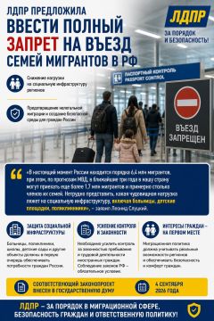 ЛДПР предложила ввести полный запрет на въезд семей мигрантов в Россию