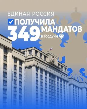 Матвиенко Ирина: Итоги ЕДГ2026: Единая Россия получила 349 мандатов